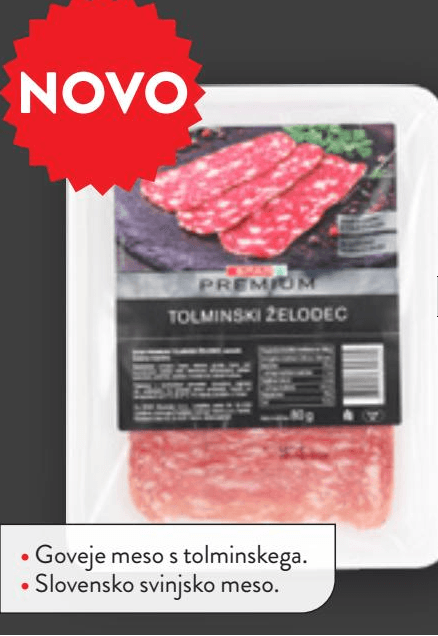 Tolminski želodec 80 g SPAR PREMIUM Akcija v trgovini Spar