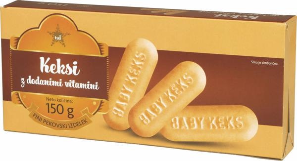 Keksi z dodanimi vitamini 150 g Tuš Akcija v trgovini Tuš