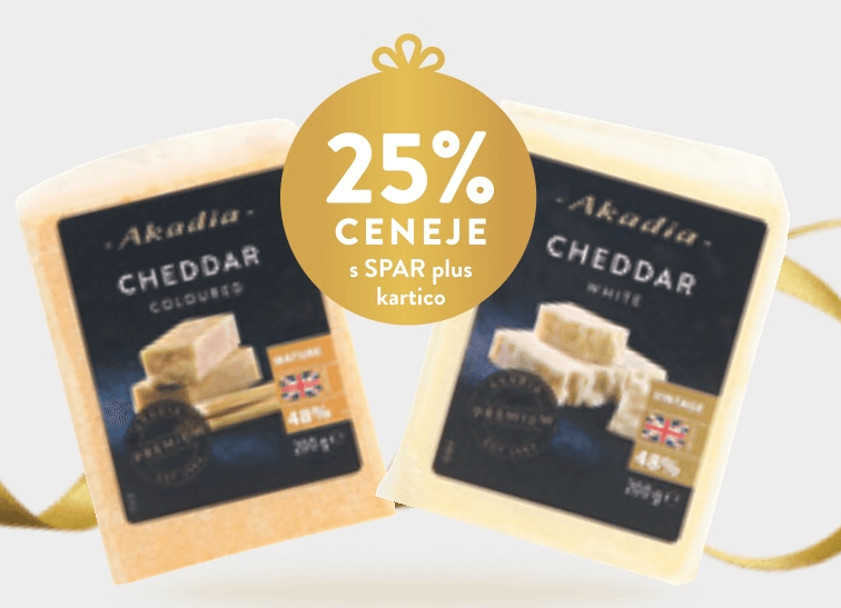 Sir Cheddar Akadia 200 g - Akcija v trgovini Spar