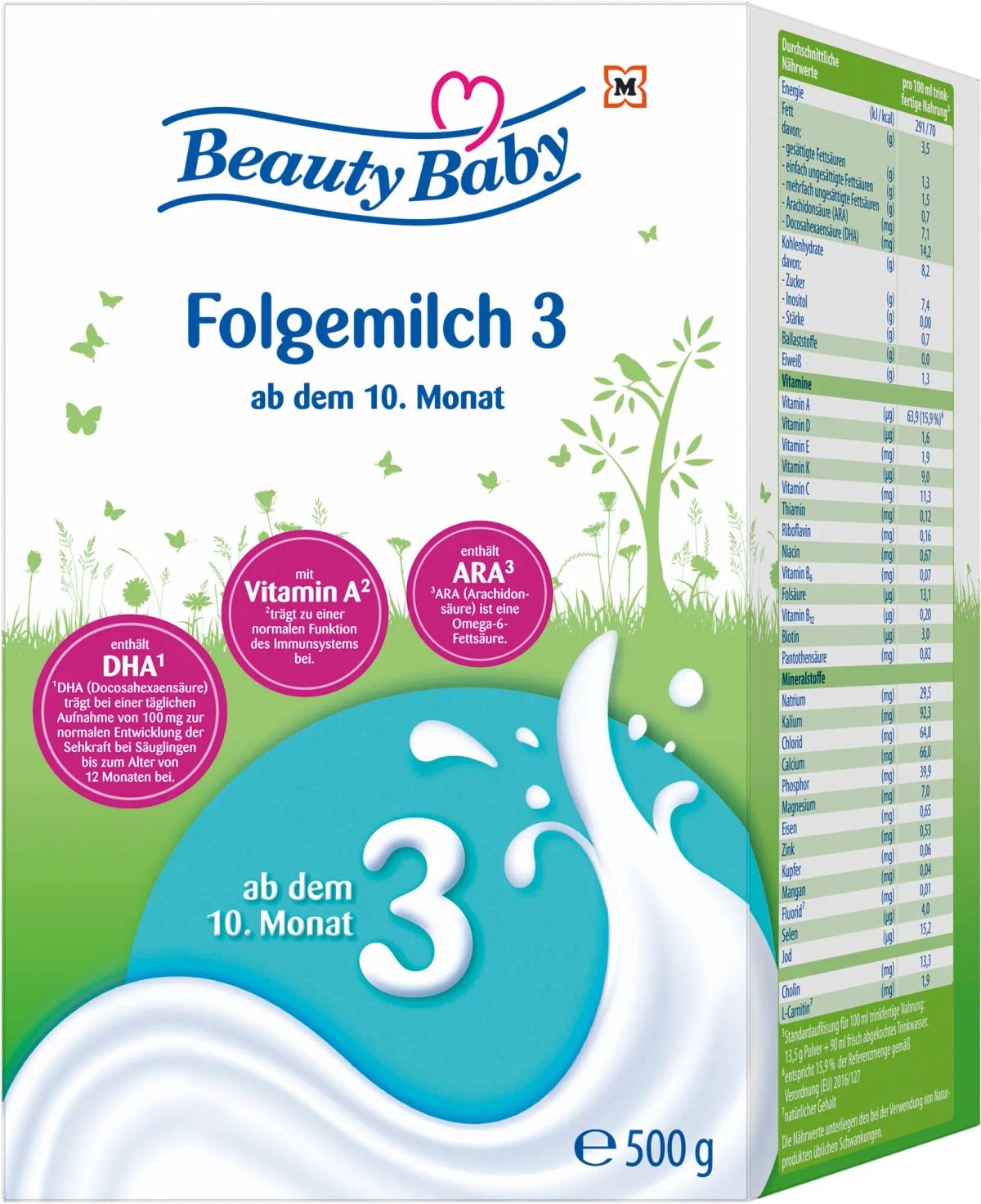 Beauty Baby formula za dojenčke in majhne otroke 500g - Akcija v trgovini Mueller