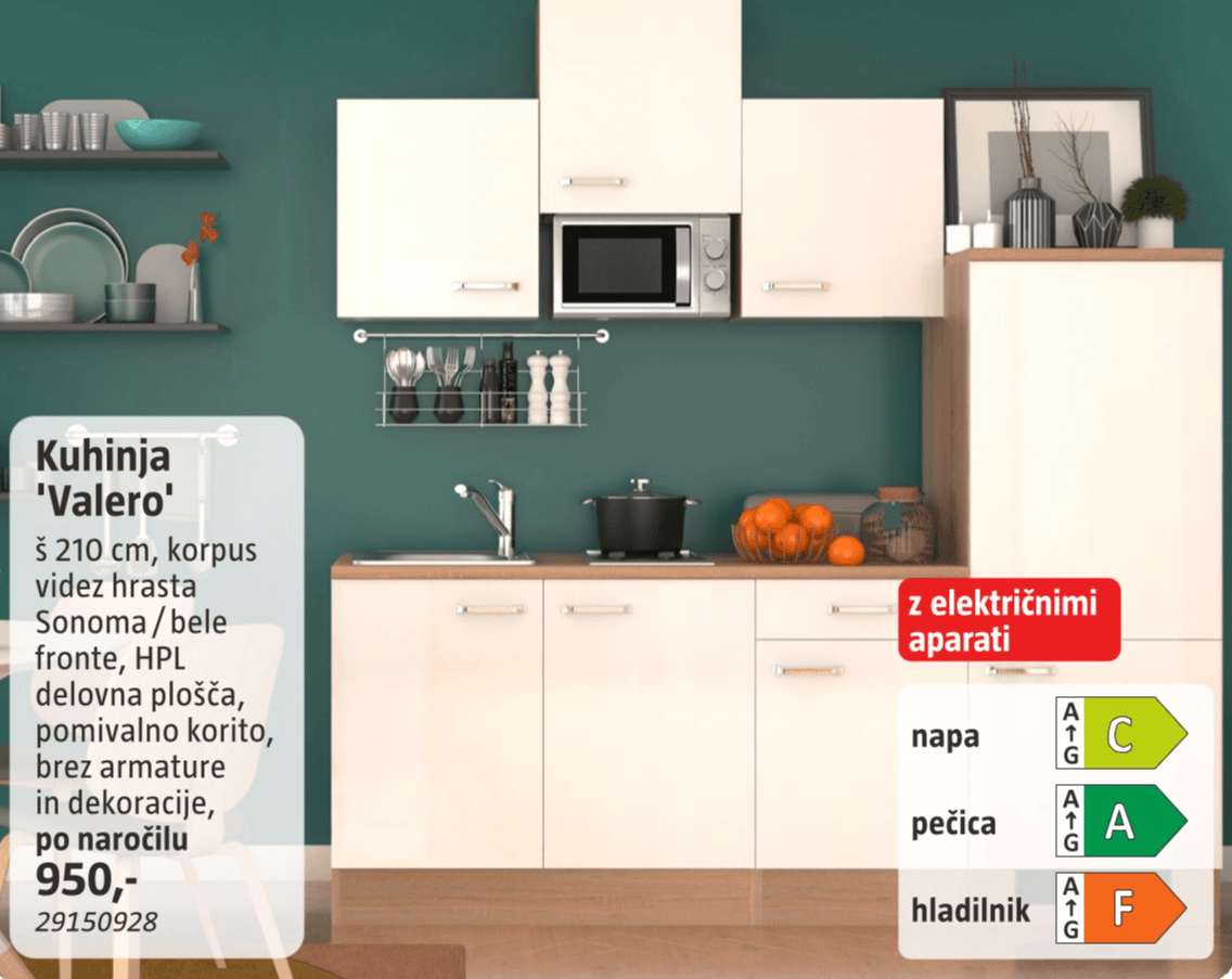 Kuhinja 'Valero' - Akcija v trgovini Bauhaus