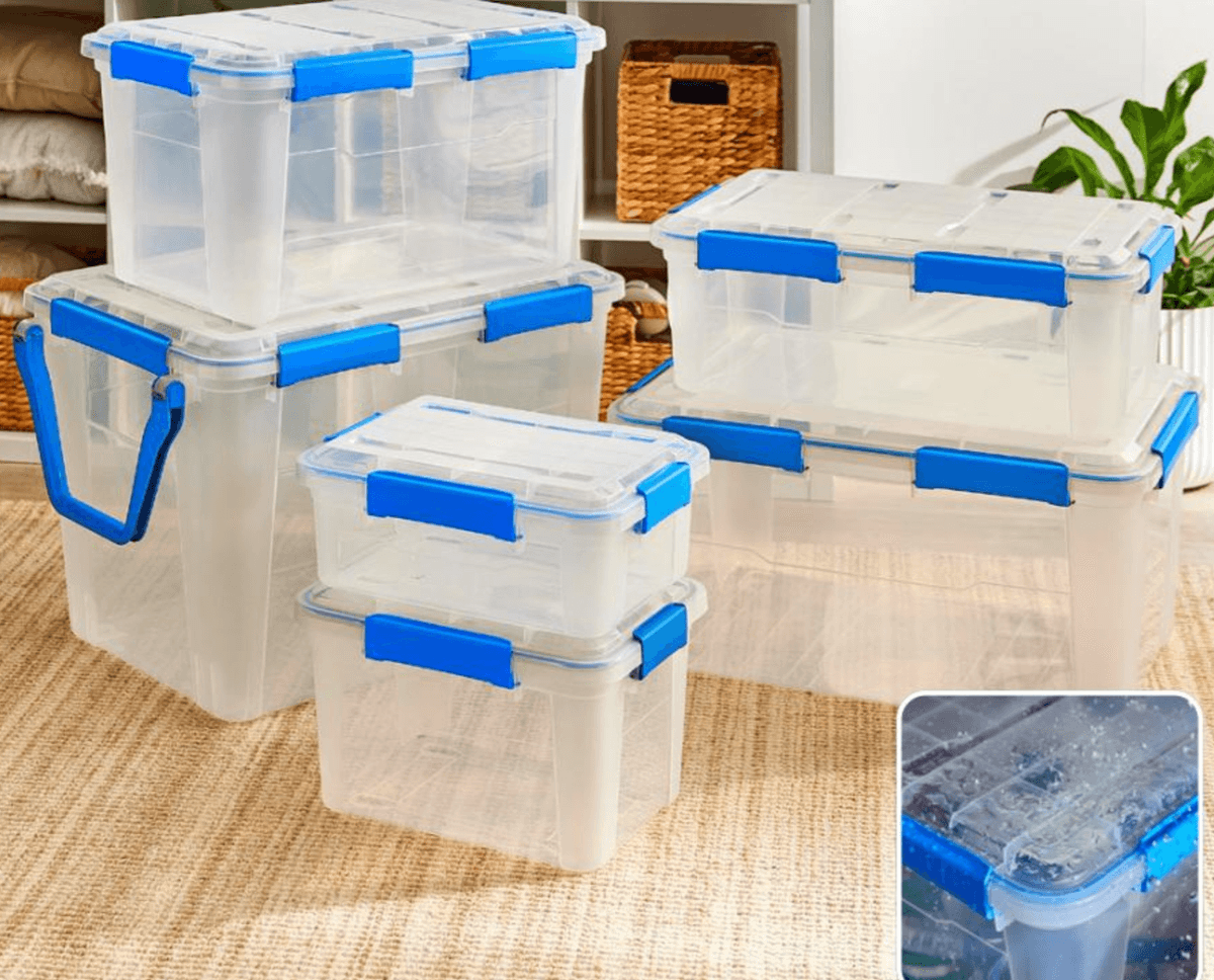 Zaboj za shranjevanje s pokrovom - Akcija v trgovini Bauhaus