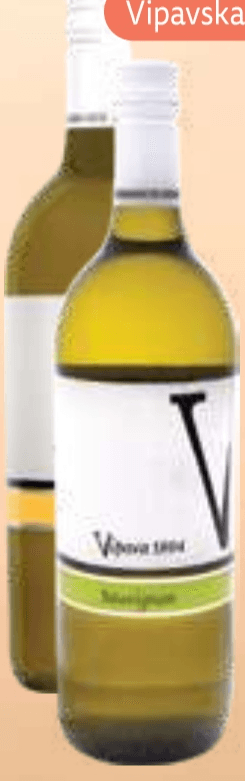 Kakovostno vino ZGP Malvazija ali Sauvignon 1l Vipava 1894 - Akcija v trgovini E.Leclerc