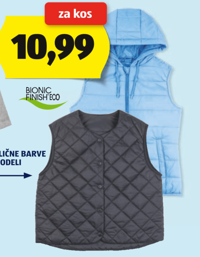 Ženski prešit brezrokavnik - Akcija v trgovini Hofer