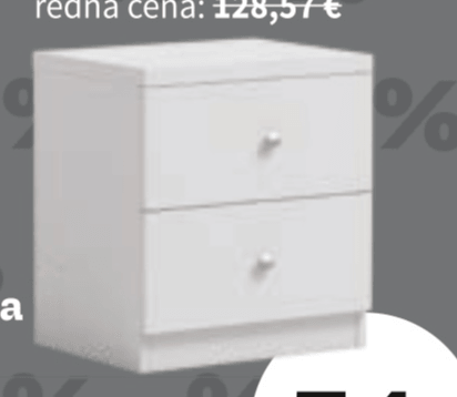 PAOLA nočna omarica - Akcija v trgovini Prima