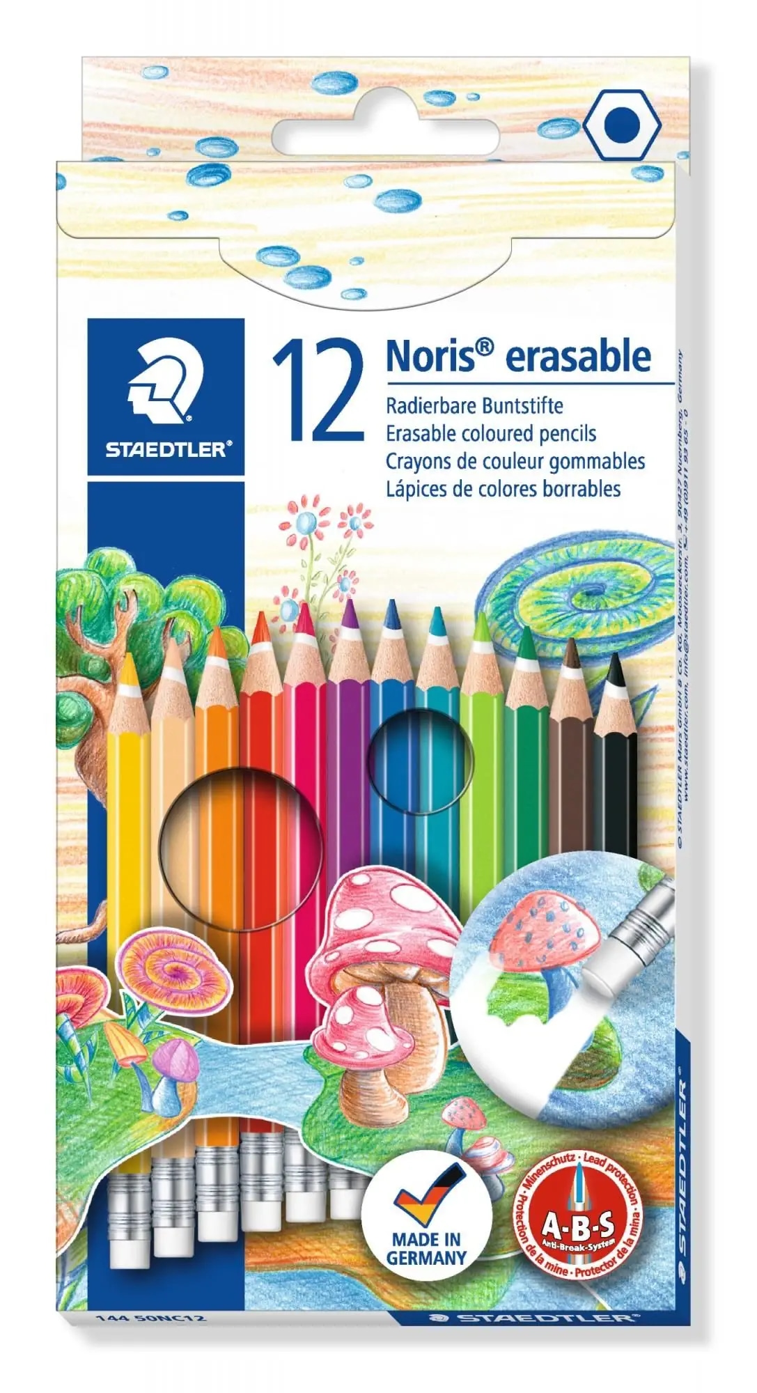 Barvice z radirko Noris Club ABS 12/1 STAEDTLER Akcija v trgovini E.Leclerc