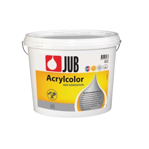 Fasadna barva Jub Acrylicolor beli 1001 15 l - Akcija v trgovini Merkur