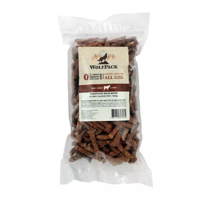 Priboljšek WolfPack Maxi Bites 500G - Akcija v trgovini Mr. Pet