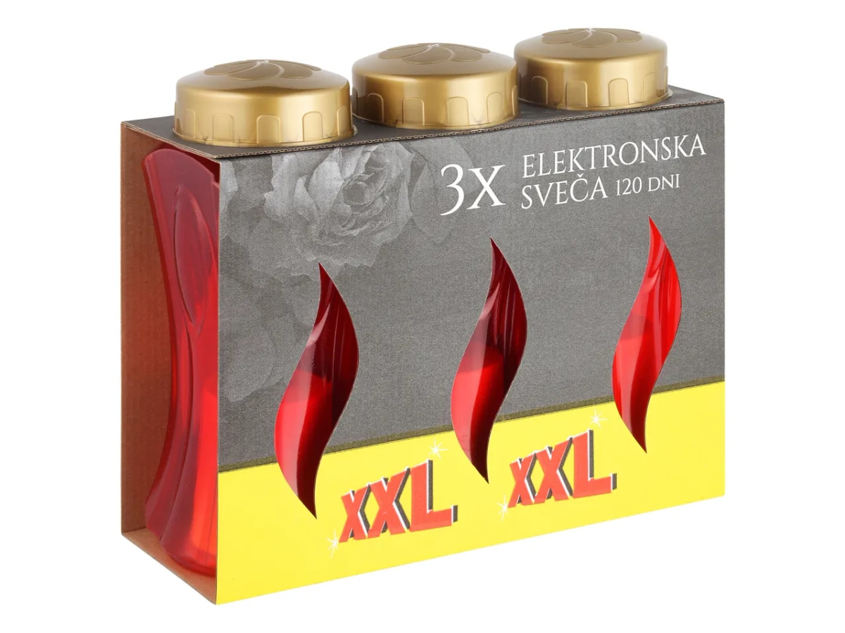 Elektronska sveča XXL 3 kosi - Akcija v trgovini Lidl