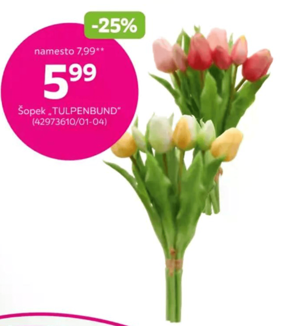 Šopek „TULPENBUND" - Akcija v trgovini Mömax