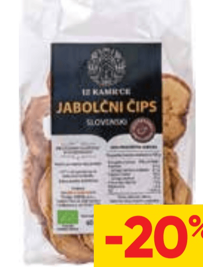 Bio jabolčni čips Iz Kamr'ce 60 g - Akcija v trgovini Tuš