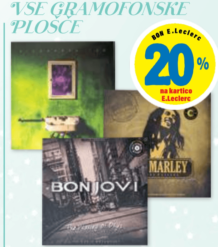 Gramofonske plošče - Akcija v trgovini E.Leclerc