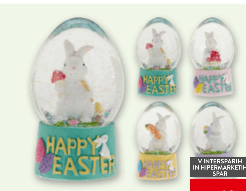Steklena krogla velikonočno jajce - Akcija v trgovini Spar