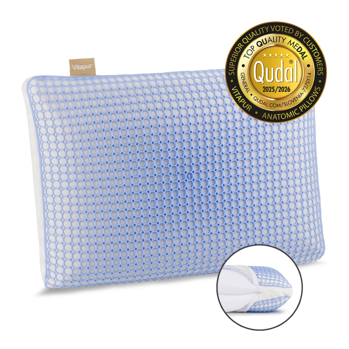 Klasični Vzglavnik Memoelite 50 x 70 cm Vitapur - Akcija v trgovini E.Leclerc
