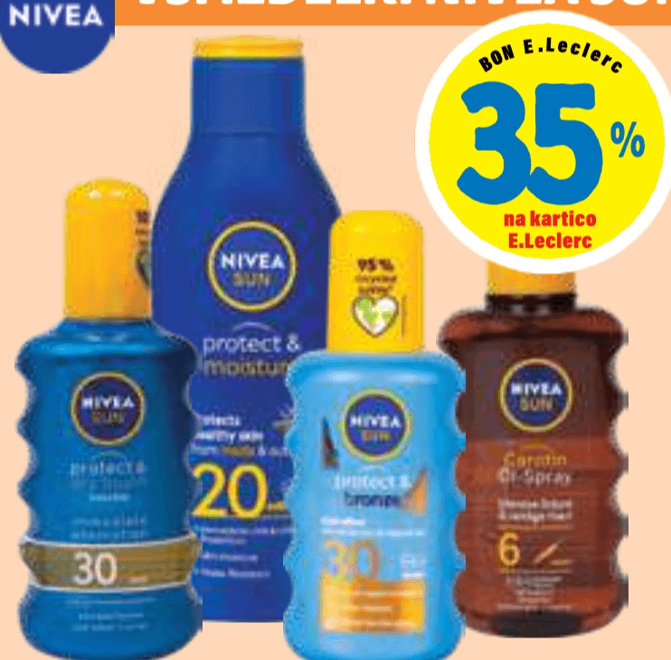 Vsi izdelki Nivea Sun - Akcija v trgovini E.Leclerc
