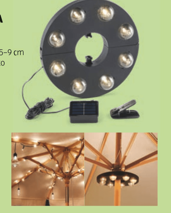 Svetlobna veriga za senčnik BELAVI - Akcija v trgovini Hofer