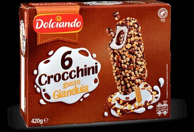 Sladoledne lučke Crocchini z okusom gianduje 420 g (6 kosov) - Akcija v trgovini Eurospin