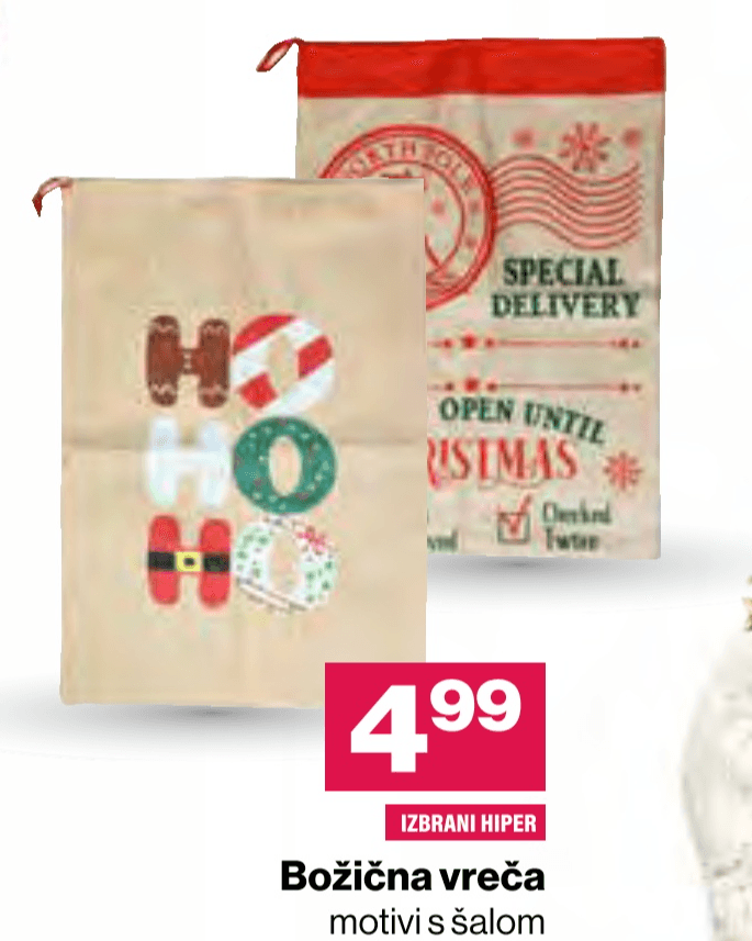 Božična vreča - Akcija v trgovini Mercator