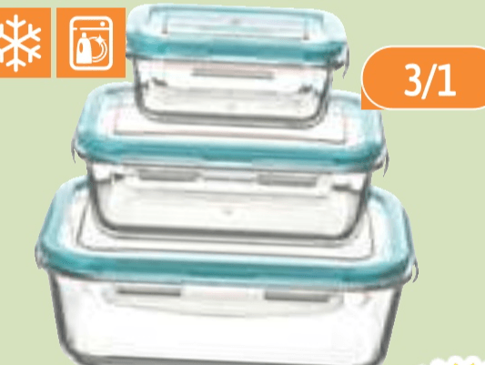 Set posod za shranjevanje 3/1 - Akcija v trgovini E.Leclerc