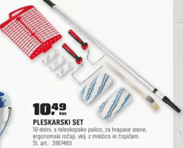 Pleskarski set 10-delni - Akcija v trgovini Obi