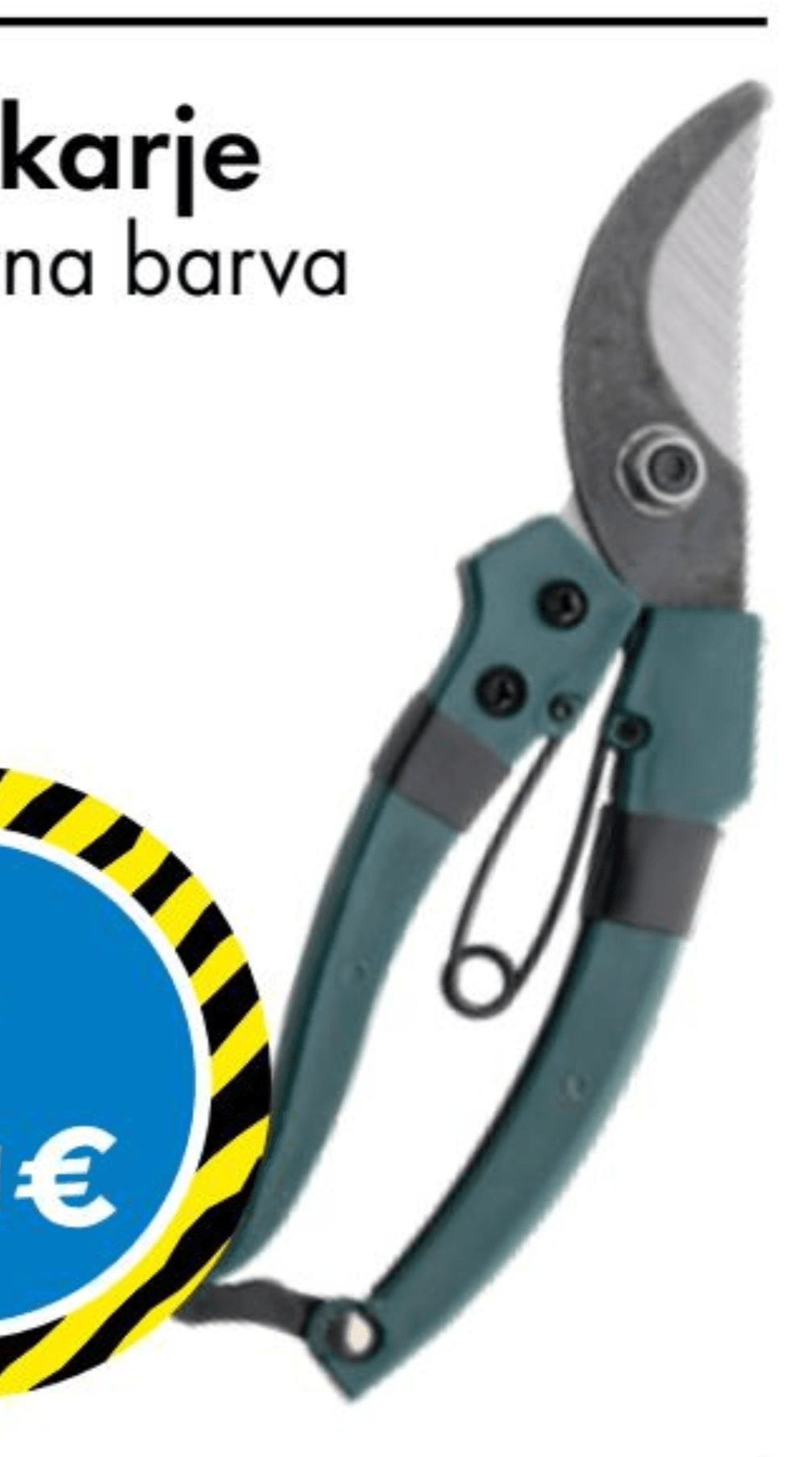 Vrtne škarje - Akcija v trgovini Tedi