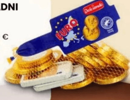 Čokoladni denar 150 g Dolciando - Akcija v trgovini Eurospin