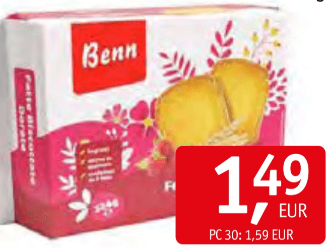 Prepečenec Benn 324 g - Akcija v trgovini Jager