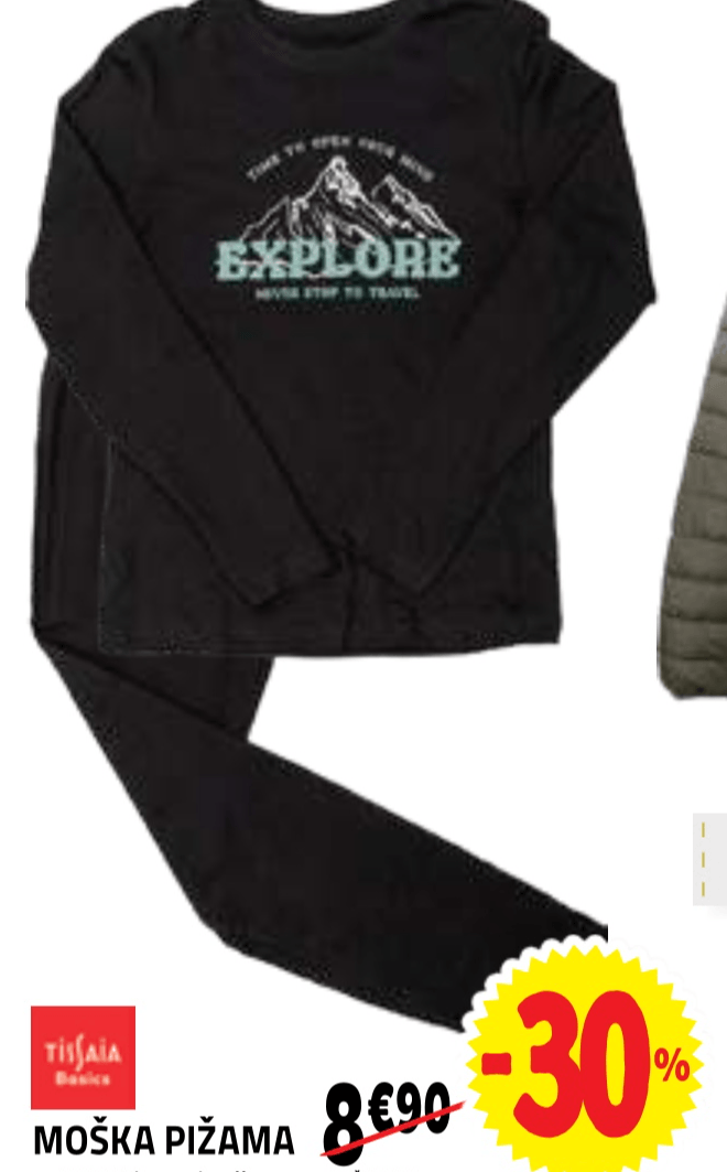 Moška pižama TISSAÏA Basics - Akcija v trgovini E.Leclerc