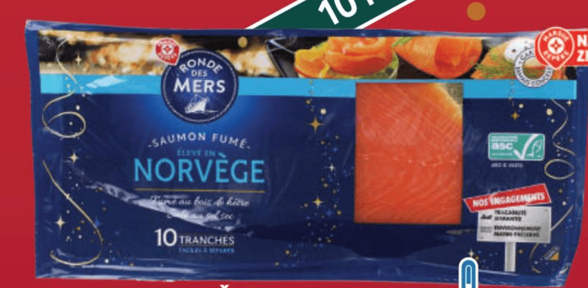 DIMLJEN NORVEŠKI LOSOS 350 g Ronde des Mers - Akcija v trgovini E.Leclerc