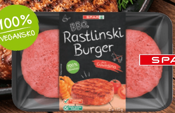 Rastlinski burger 2 x 115 g SPAR BBQ - Akcija v trgovini Spar