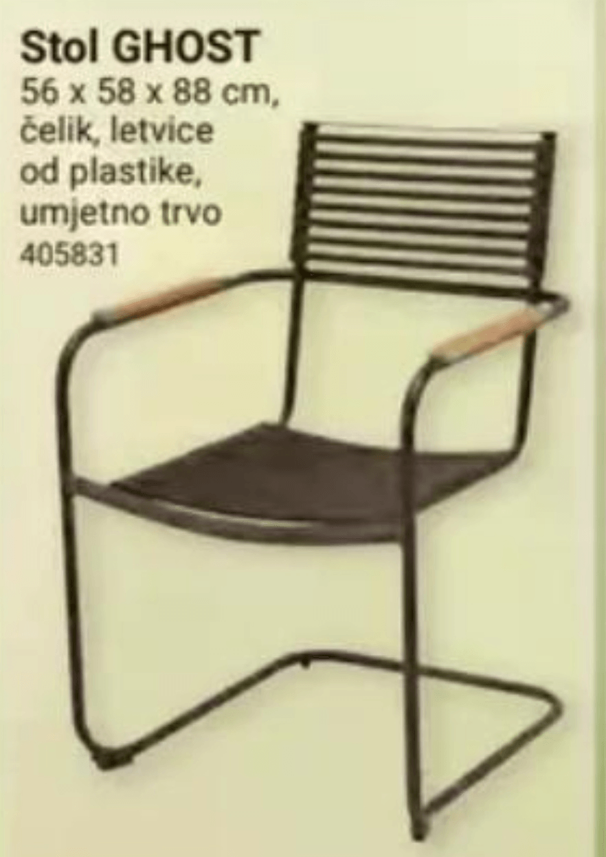 Stol GHOST - Akcija v trgovini Pevex