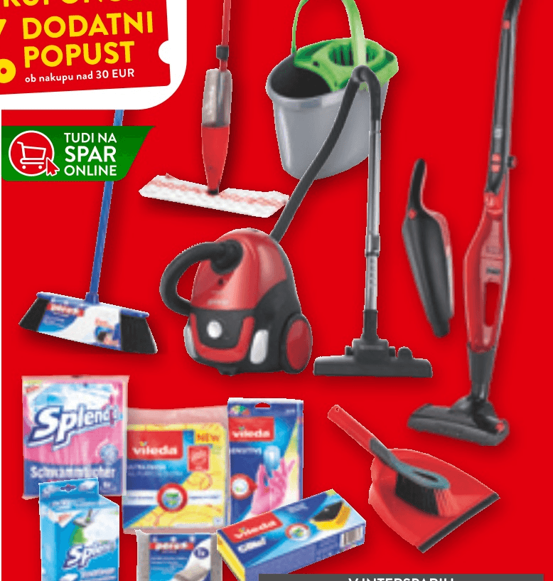 Pripomočki za čiščenje Vileda - Akcija v trgovini Spar