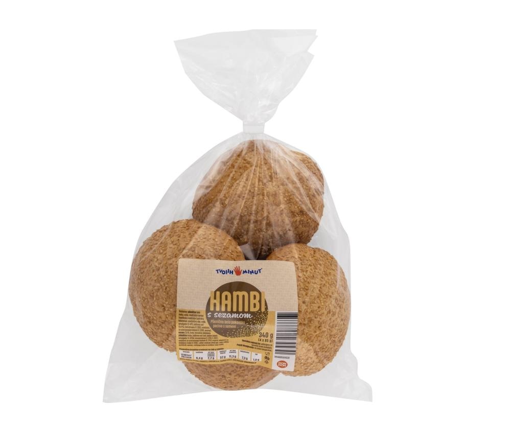 Hambi s sezamom 4 x 85 g Tvojih 5 minut - Akcija v trgovini Tuš