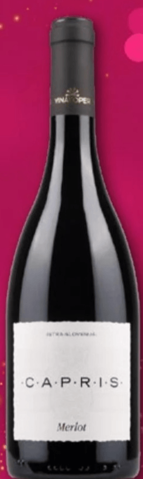 VINAKOPER Capris Merlot rdeče vino 0,75 L - Akcija v trgovini Kompas Shop