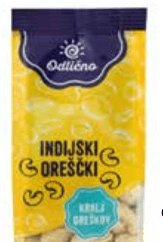 Indijski oreščki Odlično 150 g - Akcija v trgovini Tuš