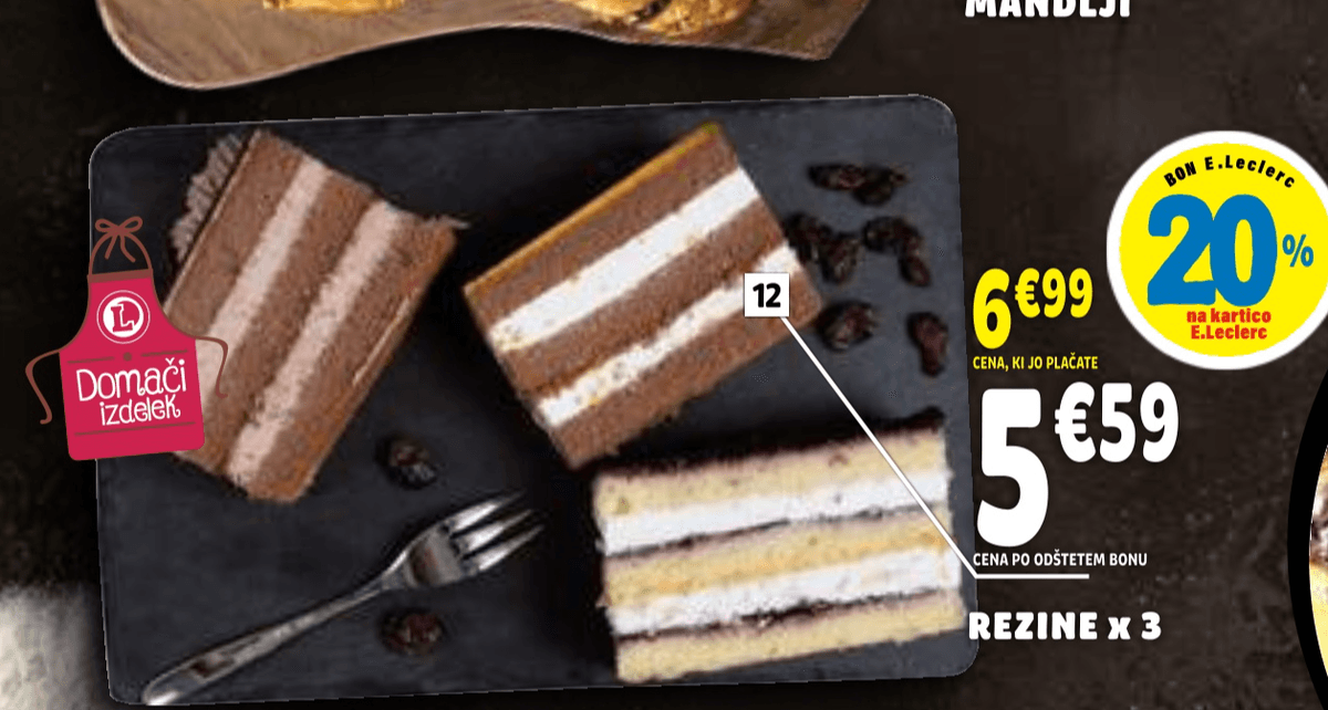 Rezine 3 Domači izdelek - Akcija v trgovini E.Leclerc