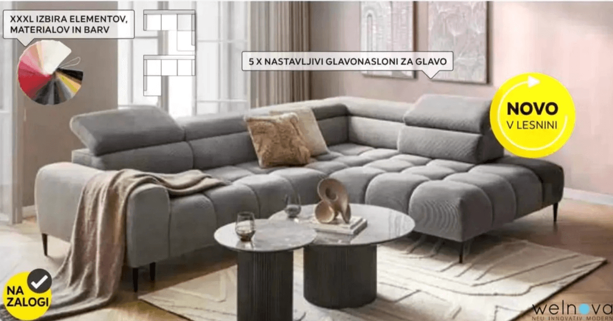 Sedežna garnitura weln va - Akcija v trgovini Lesnina