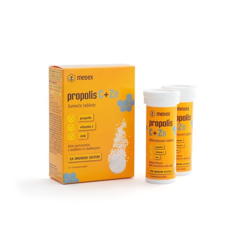Šumeče tablete Propolis 20/1 Medex - Akcija v trgovini Jager