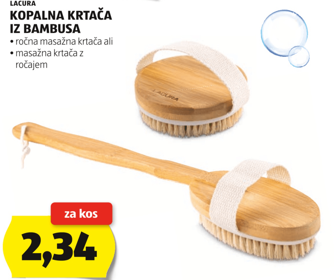 LACURA Kopalna krtača iz bambusa - Akcija u trgovini Hofer