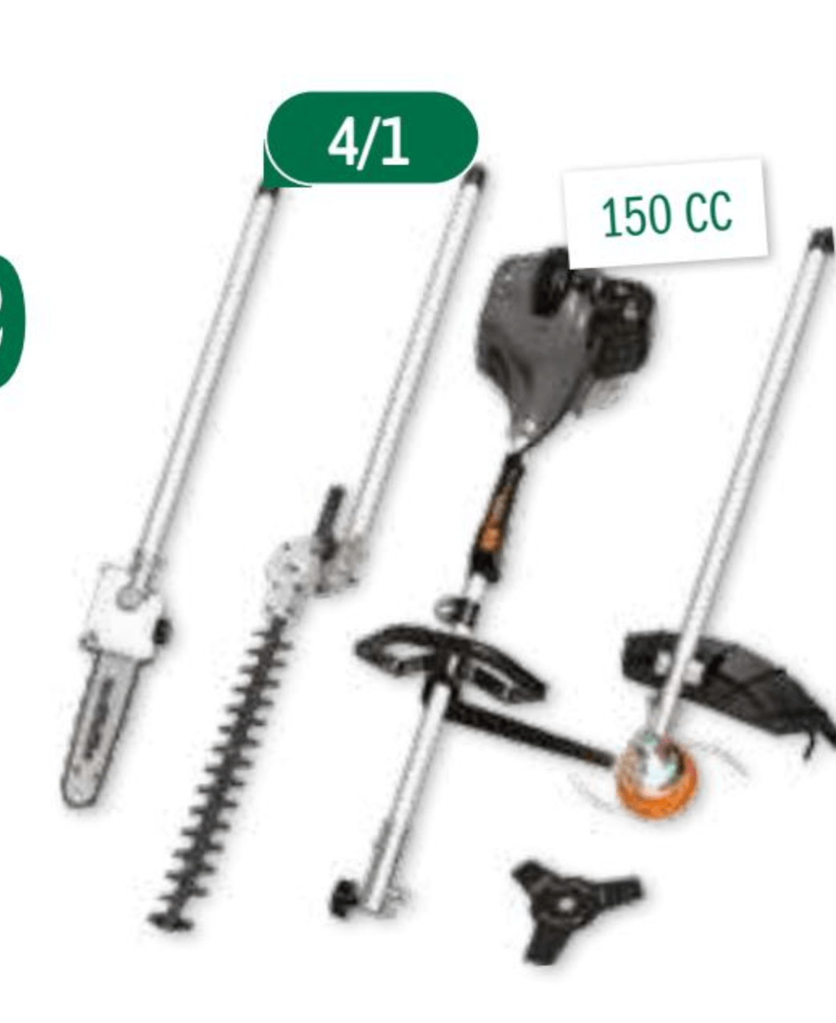 Baterijska kosilnica, obrezovalnik in motorna žaga 4/1 FoXter - Akcija v trgovini E.Leclerc
