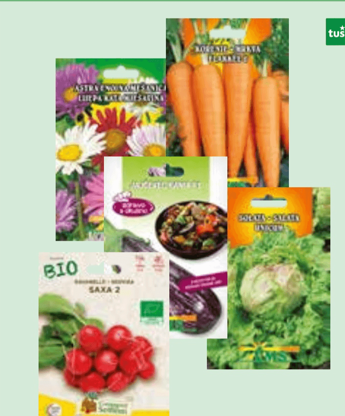 Seme vrtnin in dišavnic - Akcija v trgovini Tuš