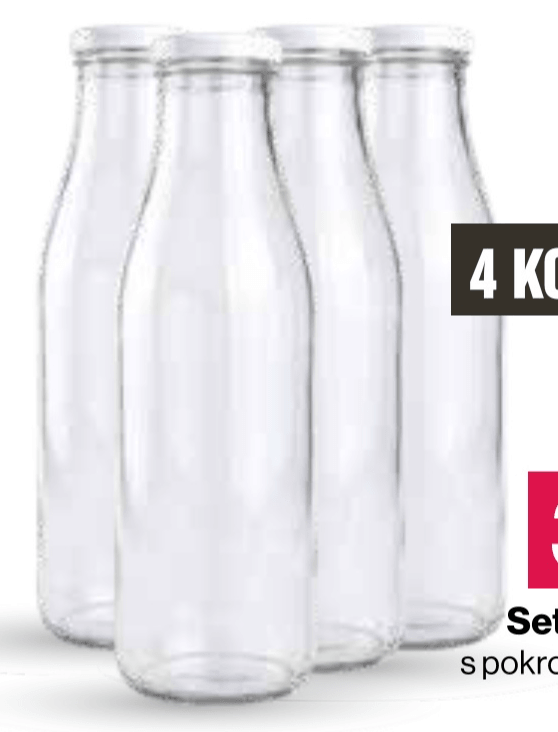 Set steklenic 1 l, 4/1 - Akcija v trgovini Mercator