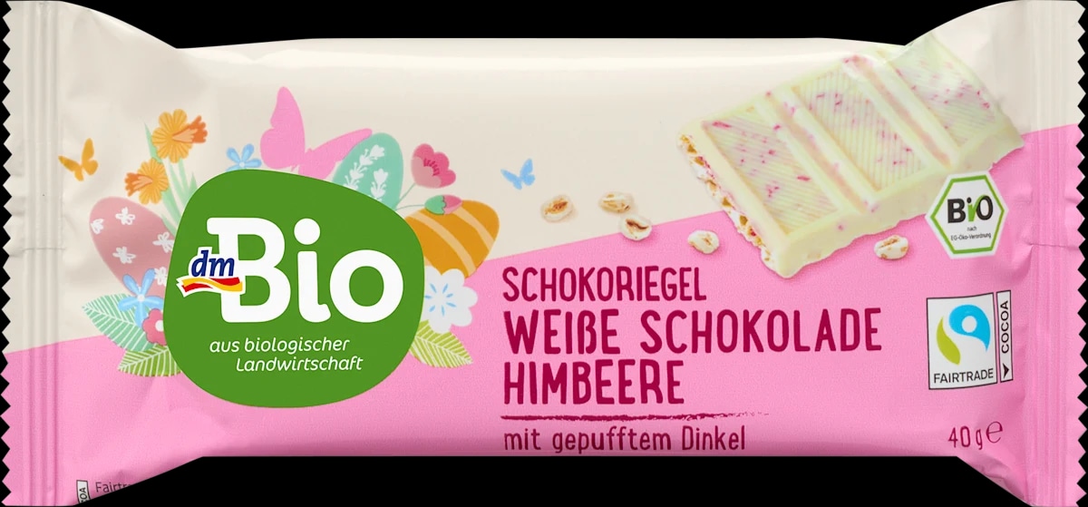 dmBio bela čokolada z malino in piro 40 g - Akcija v trgovini Dm