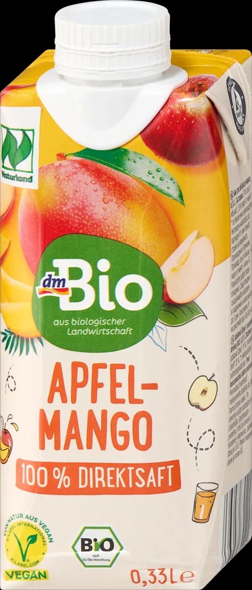 dmBio jabolčni sok z mangovo kašo 330 ml Akcija v trgovini Dm
