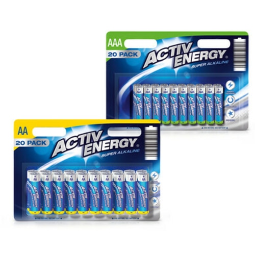 Activ Energy Alkalne baterije različna pakiranja - Akcija v trgovini Hofer