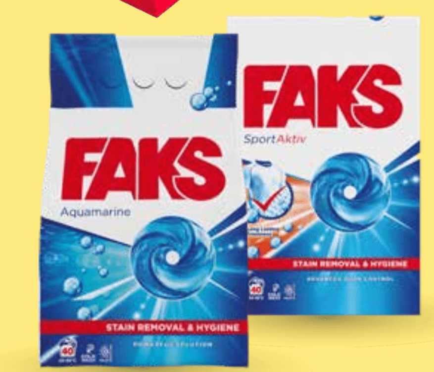 Detergent za pranje perila Faks 2,2 kg - Akcija v trgovini Mercator