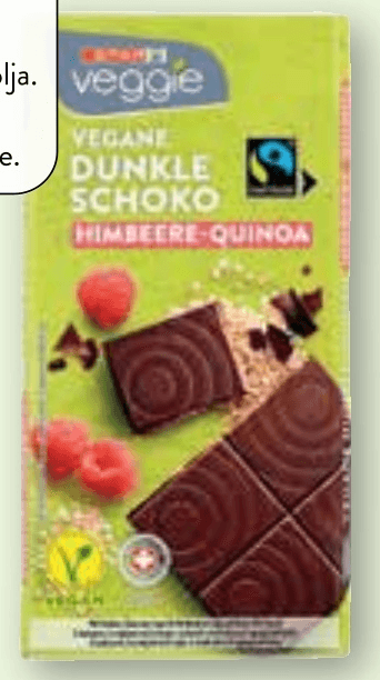 Veganska čokolada 75 g SPAR veggie - Akcija v trgovini Spar