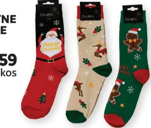 Novoletne nogavice URH - Akcija v trgovini Merkur