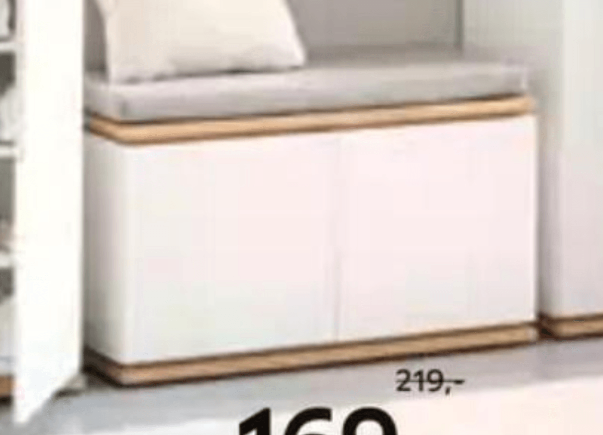 Predsoba klop s shranjevalnim prostorom xora - Akcija v trgovini Lesnina