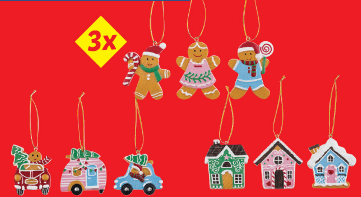 LIVARNO home Okraski za božično drevo 3x - Akcija v trgovini Lidl